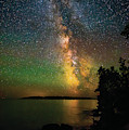 Milky Way And Northern Lights Over Isle Royale